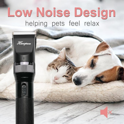Dog Grooming Clippers, Upgraded 36V Heavy Duty Pet Clippers, Professional Dog &amp; Cat Shaver for Thick Coat, Corded Pet Hair Trimmer with Guard Combs &amp; Brush