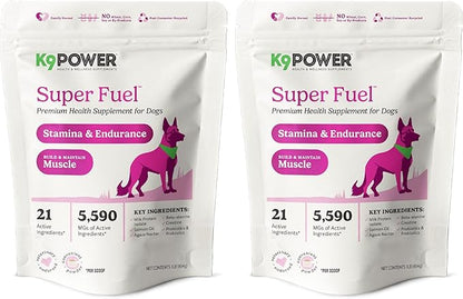 K9 Power Super Fuel for Dogs 1lb - Boosts Energy Levels - Supports Muscle Growth &amp; Enhances Joint Health - Pack of 2