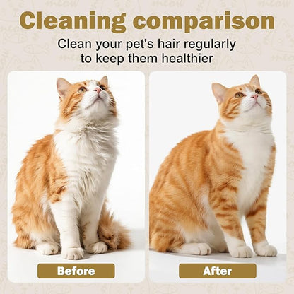 Cat Comb Dog Comb Pet Hair Removal Tool 6 Pack, Flea Combs for Cats and Dog, Grooming Brush with One-Click Self-Cleaning, Pet Grooming Supplies for Cats &amp; Dogs