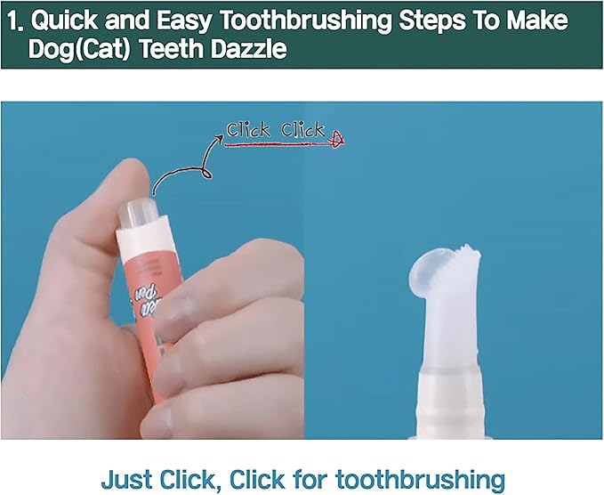 Cat Toothbrush &amp; Toothpaste Kit – Flavor-Free Dental Gel for Cats – Finger Brush &amp; Handle for Daily Oral Care – Plaque &amp; Tartar Cleaning for Kittens and Adult Cats (2 Pack, 2 Count)
