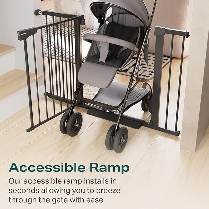 Cumbor 2 Pack 29.7-46" Baby Gate for Stairs, Mom&