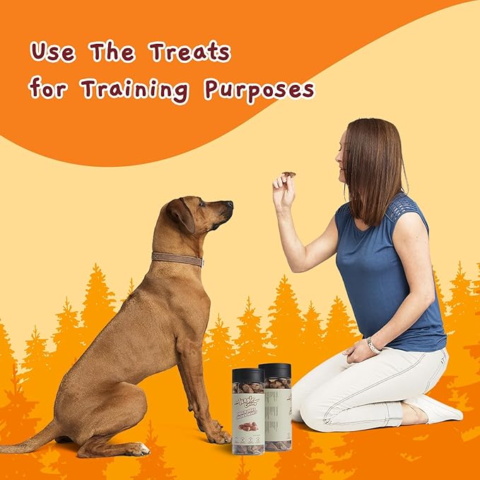 Jungle Calling Freeze Dried Cat &amp; Dog Treats, Freeze Dried Chicken Hearts for Cats &amp; Dogs, High Protein Single Ingredient Chicken Heart Treats, Grain Free Pet Training Treats (Chicken Hearts, 2.3 oz)