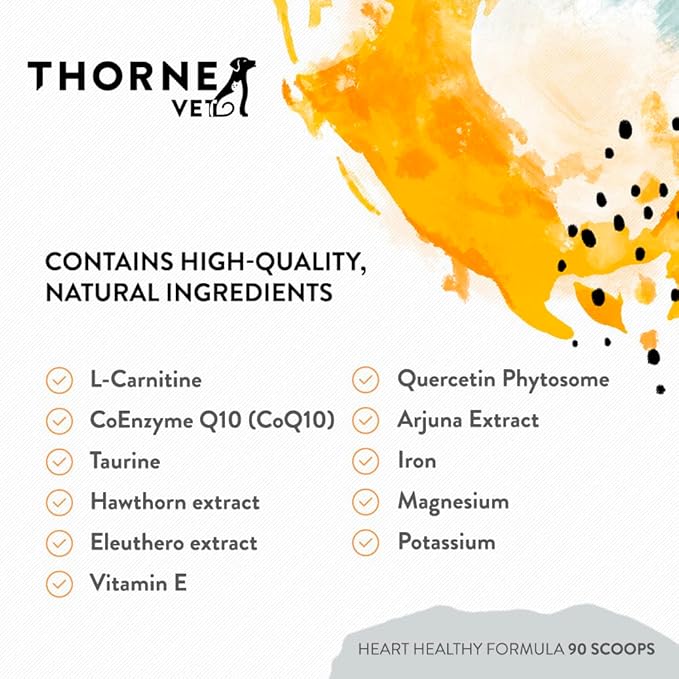 ThorneVET Heart Health Formula – Cardiovascular Support for Dogs &amp; Cats, 90 Scoops