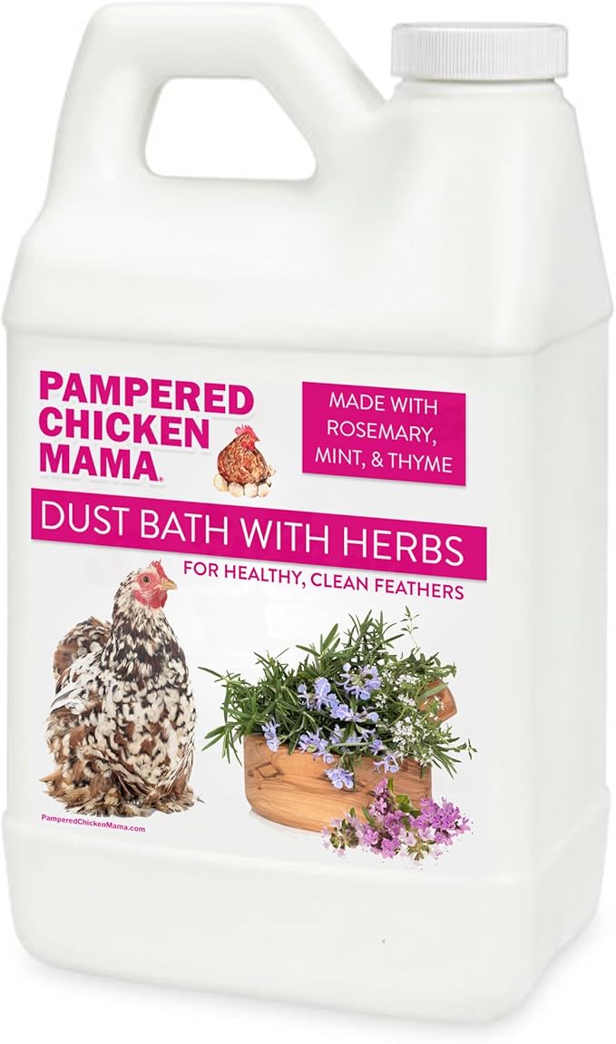 10.5 lb Pampered Chicken Mama Dust Bath with Organic Herbs &amp; Essential Oils for Chickens, Quail, &amp; Poultry | Dust Bath for Chickens to Keep Feathers Clean &amp; Healthy