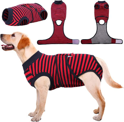 Kuoser Recovery Suit for Dogs Cats After Surgery, Professional Pet Recovery Shirt Dog Abdominal Wounds Bandages, Substitute E-Collar &amp; Cone,Prevent Licking Dog Onesies Pet Surgery Recovery Suit