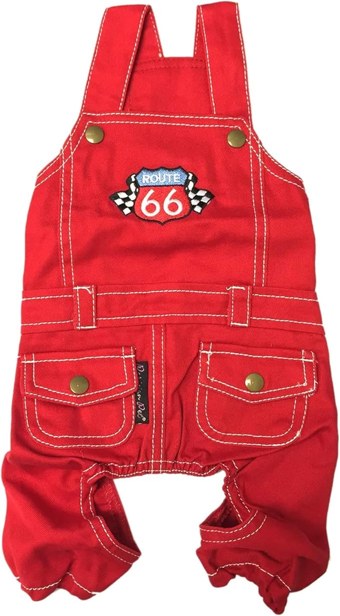 Parisian Pet Denim Dog Overalls - Embroidered &