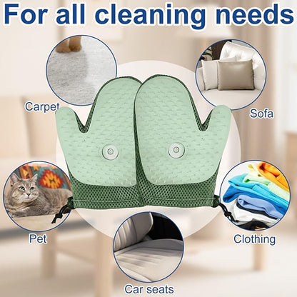 Pet Hair Remover Glove, All-in-One Grooming Mist Glove for Pets, Upgrade Efficient Pet Hair Remover Electrostatic Gloves Grooming Spray Comb, Gentle Deshedding Efficient for Dogs &amp; Cats (Green)