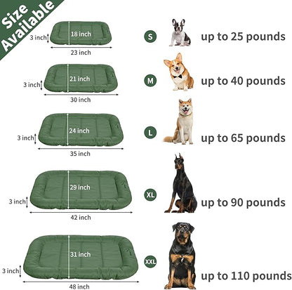 KHONSU PET Durable Dog Bed Tough and Tear Proof Dog Crate Bed, 800lbs Tear Strength PVC-Backed Waterproof Ped Bed Mat Indoor &amp; Outdoor Use for Dogs up to 35 lbs