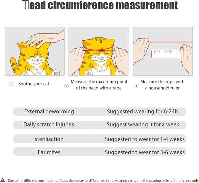 4Pcs Soft Cat Cone, Collar for Cats to Stop Licking, Lightweight, Disposable &amp; Hygienic with Weekly Throwing Design, Multiple Wearing Methods (S/M/L)