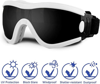 Small Dog Sunglasses with Adjustable Strap UV Protection, Winproof Puppy Sunglasses, Suitable for Dogs Eyes Protection，Soft Dog Goggles