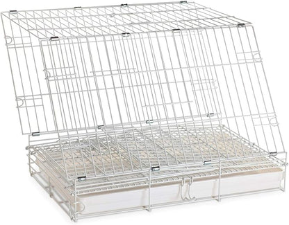 Large Portable Durable Metal Travel or Veterinary Easy Collapsable Parrot Bird Carrier Beaks Proof Carrier Cage Easy Clean Pull Out Tray Stainless Steel Feeder Bowls Natural Wooden Perch