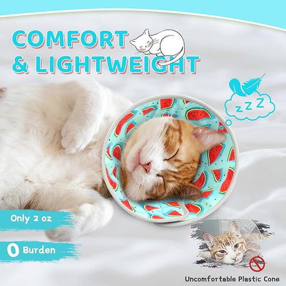 Cat Cone Collar Soft to Stop Licking, Adjustable, Foldable Lightweight Kitten Cones After Surgery Recovery for Cats &amp; Kittens, Cat Cone Alternative (Blue, S)