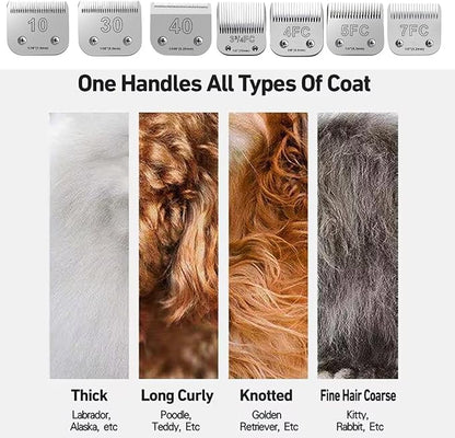 40 Blades for Dog Grooming Blades Compatible with Andis,Oster A5,Wahl km10 Dog Clippers,Size-