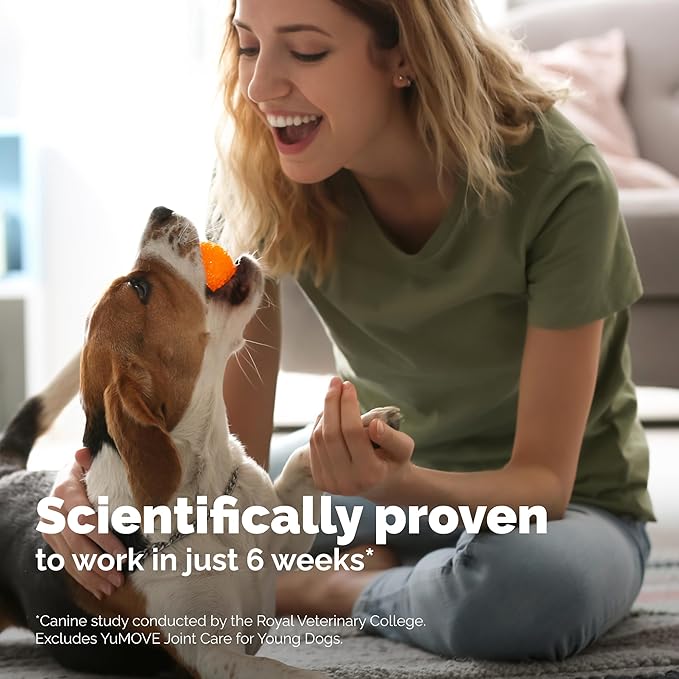 YuMOVE Hip &amp; Joint Supplement for Dogs with Glucosamine, Hyaluronic Acid, Green Lipped Mussel &amp; Omega 3 Joint Supplement - Regular or Advanced Strength (45ct, Advanced Vet Strength Soft Chews)