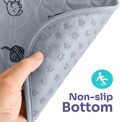 Washable Pee Pads for Dogs 2 Pack, 34" x 36" Reusable Puppy Training Pads Heavy Absorbency Dog Playpen Mats Waterproof with Non-Slip Bottom for Playpen, Crate, Potty, Whelping