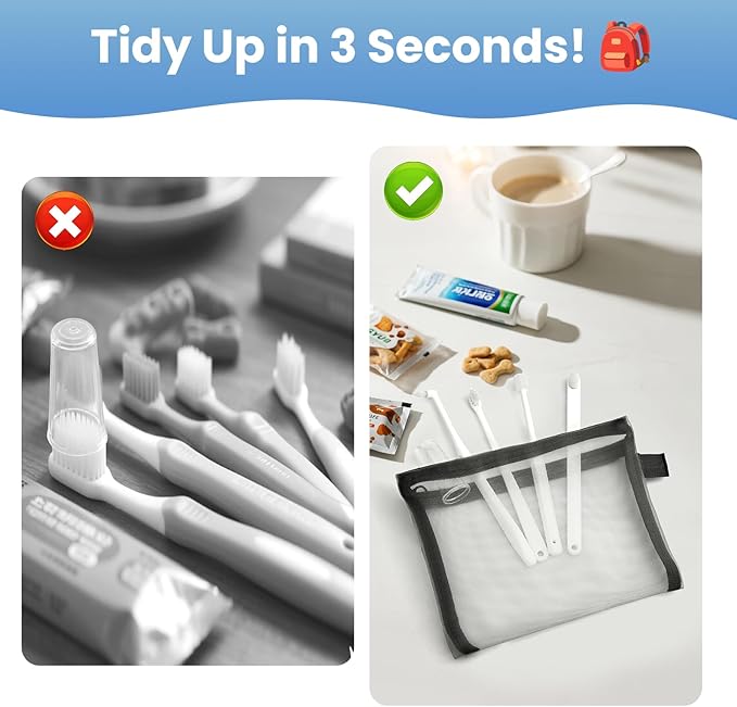 Dog Toothbrush Kit for Small Dogs - Puppy Tooth Brushing Kit with Finger Toothbrush &amp; Soft Bristles, Dental Care Teeth Cleaning Set for Dogs and Cats