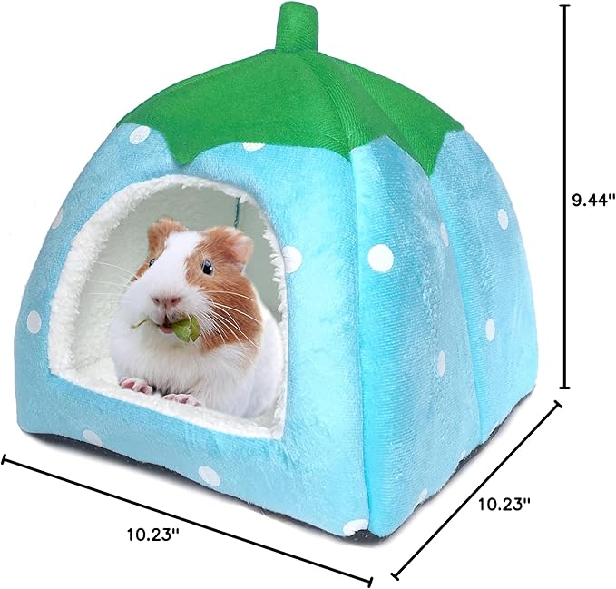 Guinea Pig Hideout Bed Rabbit House Cave Accessories Cozy Hide-Out for Bunny Hedgehog Ferret Chinchilla&amp;Other Small Animals