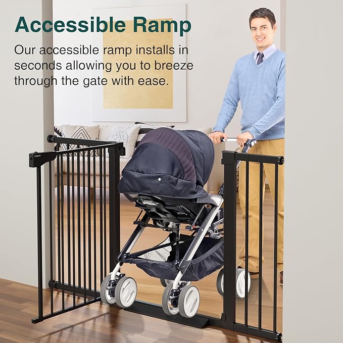 Cumbor 29.7-54.2" Wide Baby Gate for Stairs, Mom&