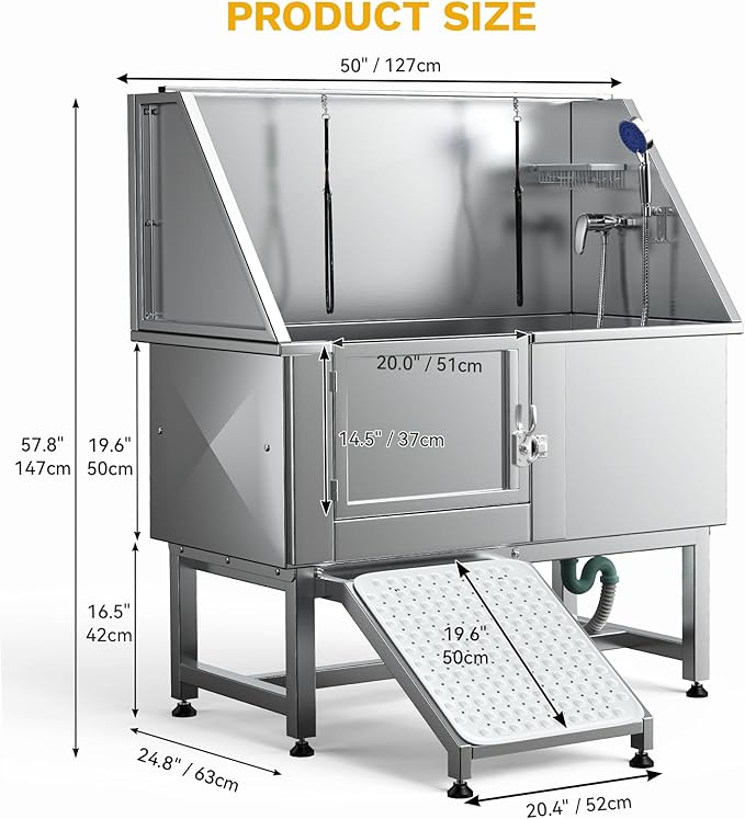 DWVO Professional Pet Dog Bathing Station for Grooming, 50&