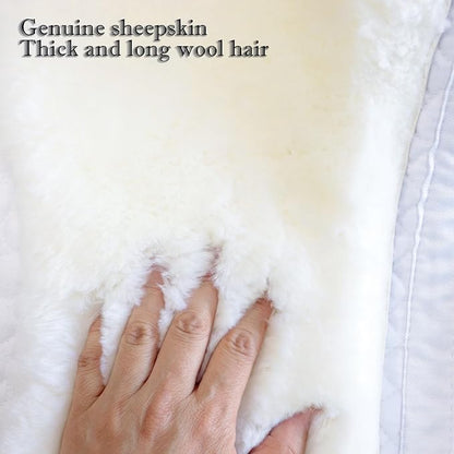 Woolous Dressage Saddle Pad, English Saddle Pad with Sheepskin Trim, Lambskin Wool Fleece Lining, Square Saddle Pad for Equestrian Riding, Comfortable &amp; Shock Absorbing