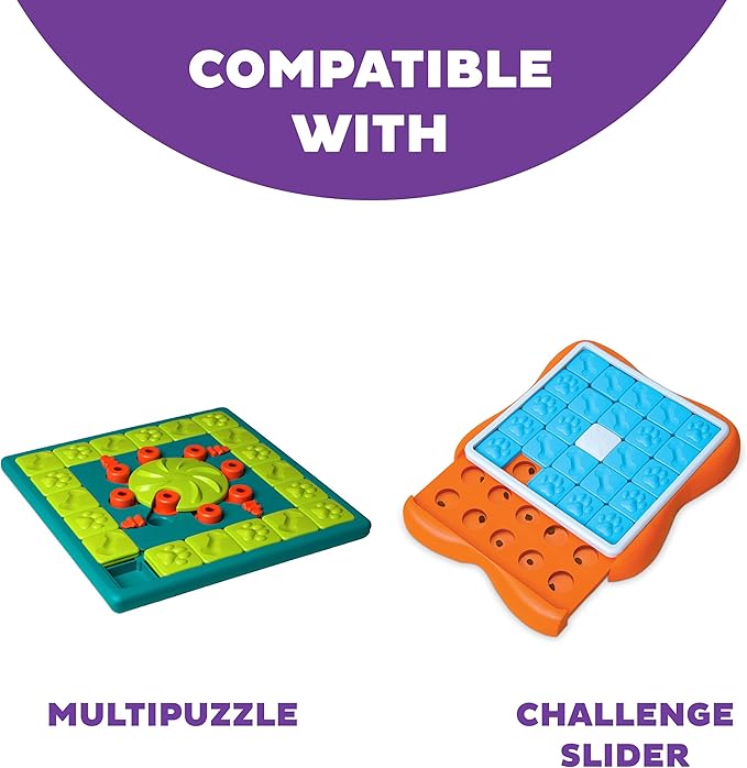 Outward Hound Nina Ottosson Nina Ottosson Extra Tiles for Dog Puzzles Challenge Slider &amp; Multipuzzle - 5 Pack, Blue