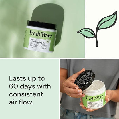 Fresh Wave Odor Removing Gel, 15 oz. - Odor Absorbers for Home, Safer Odor Relief, Natural Plant-Based Odor Eliminator, Every 15 oz. lasts 30-60 Days, For Cooking, Trash &amp; Pets