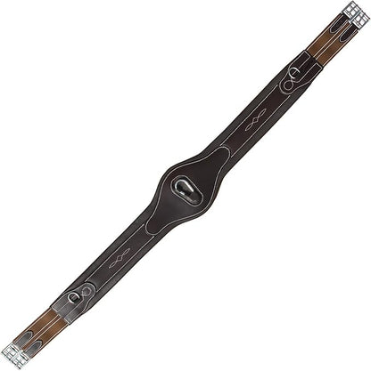 Exion Designer Anatomic Snap Over Lay Girth | Comfortable Leather Horse Girth for English Saddles | Jumping &amp; Riding