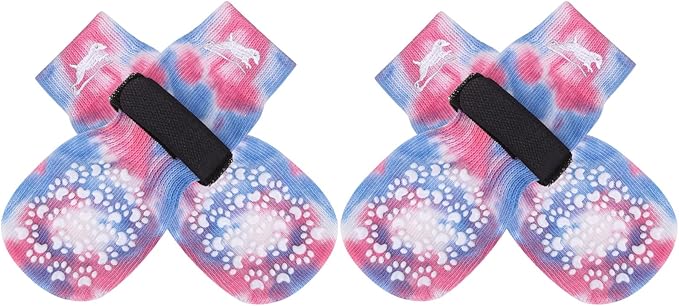 EXPAWLORER Anti Slip Dog Socks to Prevent Licking Paws, Dog Shoes for Hot Pavement, Dog Booties for Small Medium Large Senior Dogs, Traction Control Dog Boots &amp; Paw Protectors for Hardwood Floors