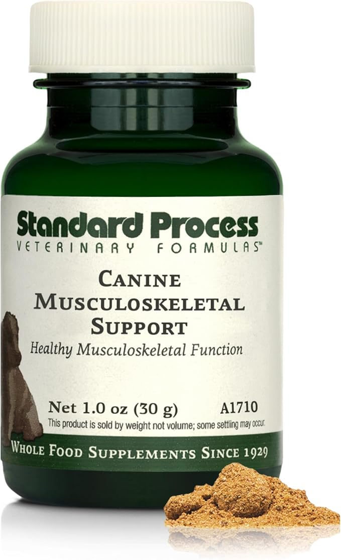 Standard Process Canine Musculoskeletal Support - Bone &amp; Joint Health Formula for Pets - Canine Musculoskeletal Support Supplement - Supplement for Dogs to Aid Joint Comfort &amp; Muscle Health - 30 g