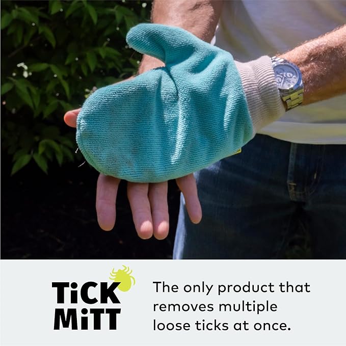 Blue Protective Glove for Tick Removal from Pets &amp; Humans - Easy, Gentle, Chemical-Free Tick Handling - Portable &amp; Durable for Outdoor Adventures