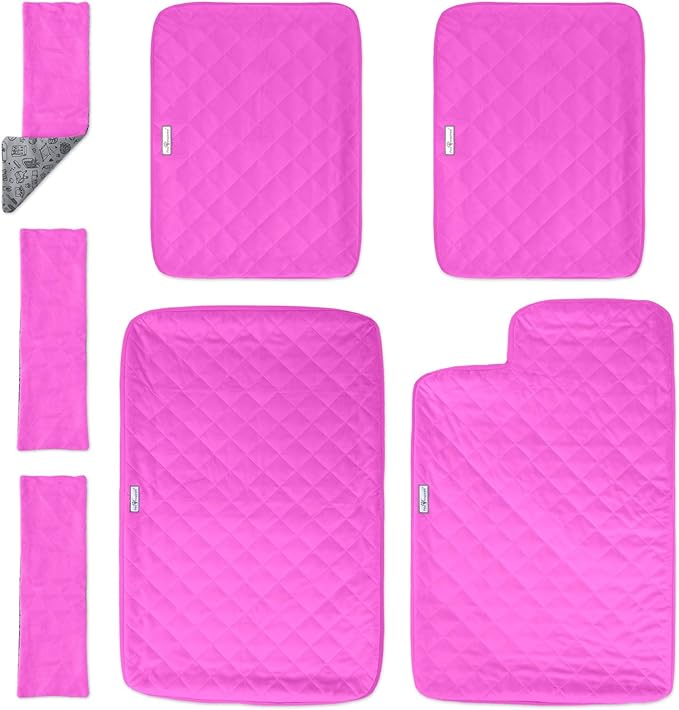 Paw Inspired Fitted Fleece Liners for Ferret Nation, Critter Nation Cage for Ferrets, Rats, Chinchillas, Hedgehogs &amp; Other Small Animals (Pink, Double Unit Combo)