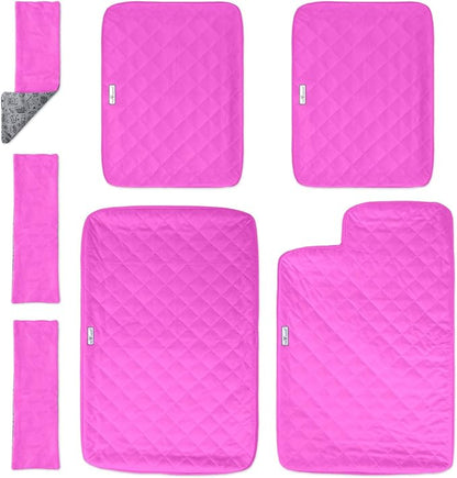 Paw Inspired Fitted Fleece Liners for Ferret Nation, Critter Nation Cage for Ferrets, Rats, Chinchillas, Hedgehogs &amp; Other Small Animals (Pink, Double Unit Combo)
