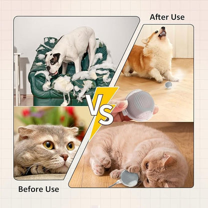 Chewie Viral Rolling Ball, Interactive Cat Toys Ball for Indoor, Cats Interactive Self Rolling Ball Dog Ball Automatic Cat Toy 360° Smart Automatic Rolling Pet Ball (Grey)