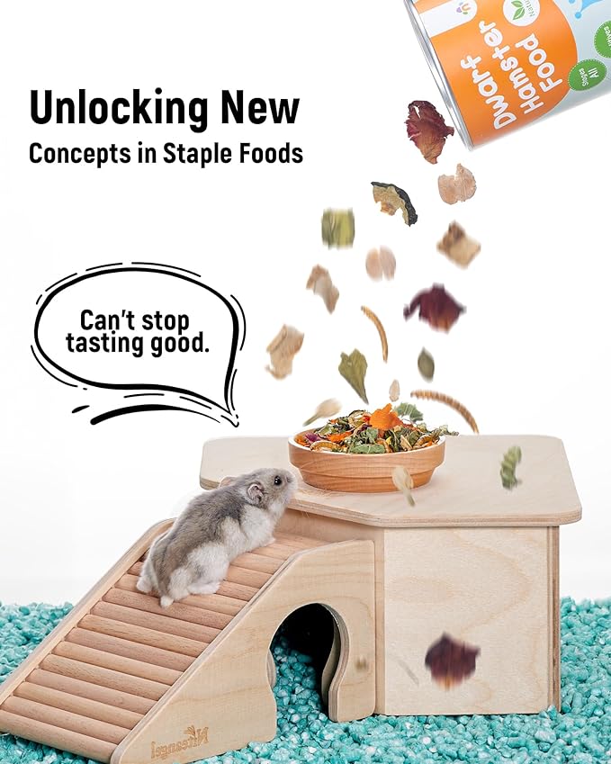 Niteangel Hamster Food &amp; Treats Toy - Small Animal Natural Food for Syrian Golden Dwarf Robo Hamsters or Other Small-Sized Pets