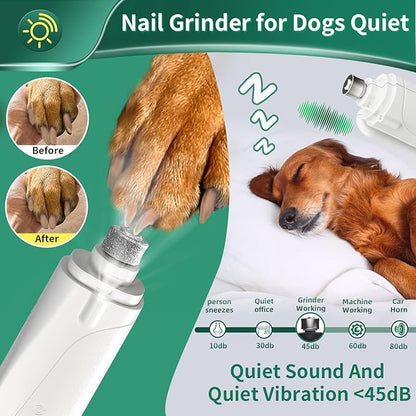 2-in-1 Cat Nail Clippers &amp; Dog Nail Clippers Trimmers for Large Medium Small Dogs Cats Claw Trimmer Quick Sensor and Safety Guard USB Rechargeable with 2 LED Lights Dogs Nail Trimmer
