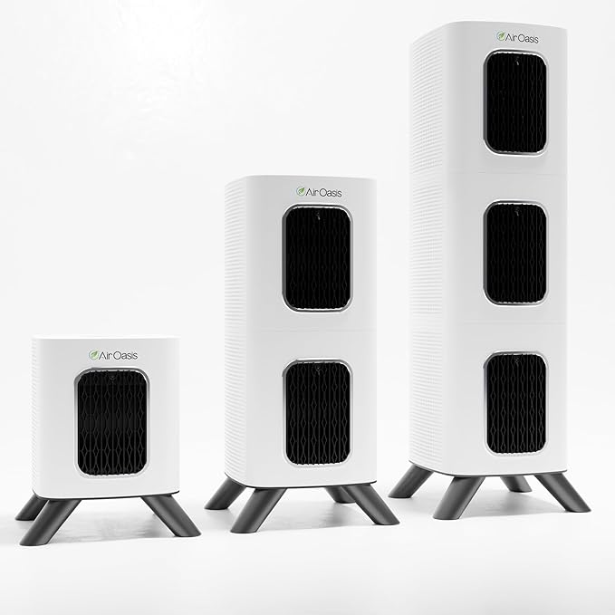 Air Oasis iAdapt 2.0 H13 HEPA Filter Air Purifier | Clean Air Starter Bundle | 3 Air Purifiers, 1x Small, 1x Medium &amp; 1x Large Air Purifier
