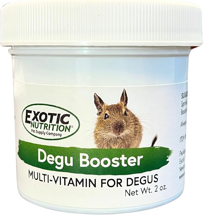 Degu Booster (2 oz.) - Complete Multivitamin - Powdered Vitamin &amp; Mineral Supplement for Pet Degus