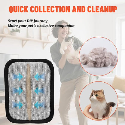 Pet Hair Removal Glove – Upgraded Electrostatic Pet Hair Remover Gloves for Cats &amp; Dogs (Black, L)