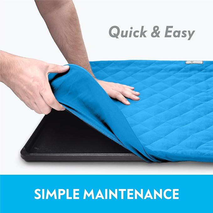 Paw Inspired Fitted Fleece Liner for Ferret Nation, Critter Nation Cage for Ferrets, Rats, Chinchillas, Hedgehogs &amp; Other Small Animals (Blue, Shelf Liner)