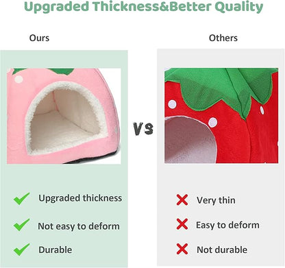 Guinea Pig Hideout Bed Rabbit House Cave Accessories Cozy Hide-Out for Bunny Hedgehog Ferret Chinchilla&amp;Other Small Animals