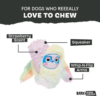 Barkbox Grateful Ted Dog Toy for Medium Dogs – Strawberry-Scented Rip &amp; Reveal Toy for Determined Chewers and Interactive Playtime