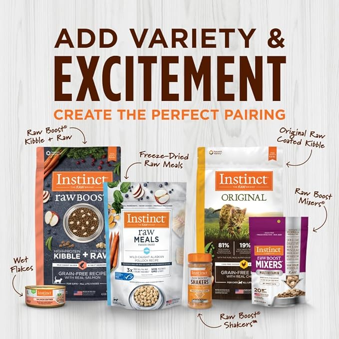 Instinct Flaked Entrée Wet Canned Cat Food - Variety Pack, 3 oz. Cans (Pack of 12)