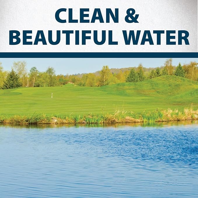 Airmax Pond Dye Plus, Twilight Blue Colorant &amp; Natural Beneficial Bacteria, Large Pond &amp; Lake Water Clarifier &amp; Color Treatment, Shade Plants &amp; Algae from Sunlight, Fish &amp; Livestock Safe, 4 Gallons