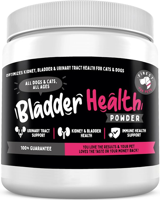 Bladder Health Dog &amp; Cat UTI Remedy - Cranberry Supplement for Pet, Bladder, Kidney Support &amp; Urinary Tract Health Powder with Cranberry &amp; D-Mannose (120g - 120 Scoops)