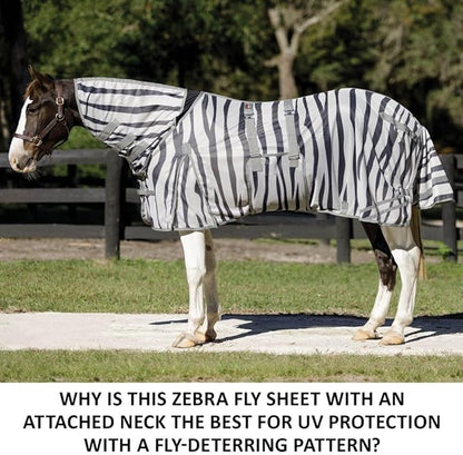 Schneiders Soft Interlock Mesh II Zebra Horse Fly Sheets | Striking Zebra Pattern for Fly Deterrence &amp; Superior UV Protection