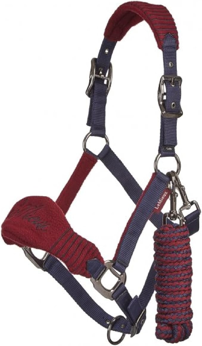 LeMieux Vogue Fleece Headcollar - Halter &amp; Leadrope - Extra Padding, Adjustable at Curb and Poll Strap