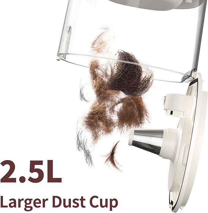Dog Grooming Vacuum Kit, 2.5L Large Capacity, Dogs &amp; Cats Vacuum for Shedding, 4 Pet Grooming Tools, Low Noise, Dog Nail Clipper as A Gift