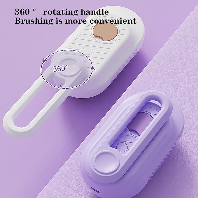 Pet Grooming Brushm,Cat Brush,3 In1 Spray Cat BrushSelf-Cleaning Wet Dog Comb with USB Rechargeable &amp; Water Tank,Suitable for Dogs,Cats to Reduces Flying Hair,Remove Tangled &amp; Loose Hair (Purple)