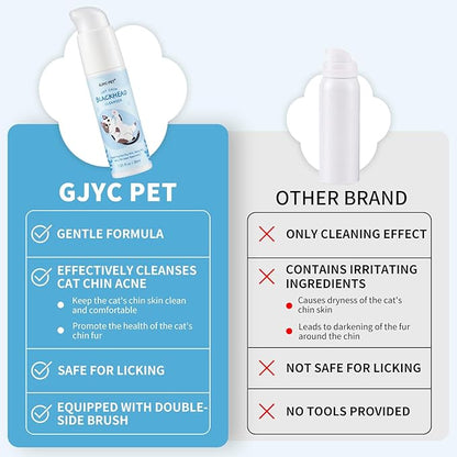 Cat Chin Acne Care Kit - Gently Removes Cat Chin Blackheads, Equipped with Cleansing Brush, Cruelty-Free, Nurtures Cat&