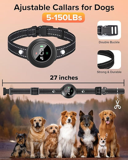 XDX 2-in-1 Dog Shock Collar &amp; Bark Collar – 3300FT Dog Training Collar with Remote, Automatic Anti-Barking, 5 Adjustable Sensitivity Levels, IP67 Waterproof E-Collar for Small Medium Large Dogs